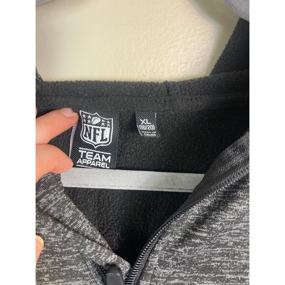 Youth Green Bay Packers Gray Zip Up Hoodie - Picture 3 of 4